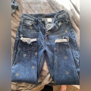 Fashion Nova jeans with stars on them sz 15